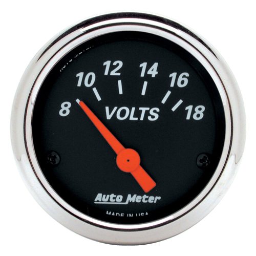DESIGNER BLACK VOLTMETER      2-1/16″, SHORT SWEEP ELECTRIC