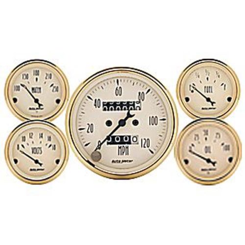 GOLDEN OLDIES 5-PCE GAUGE KIT 4 GAUGES & MECHANICAL SPEEDO