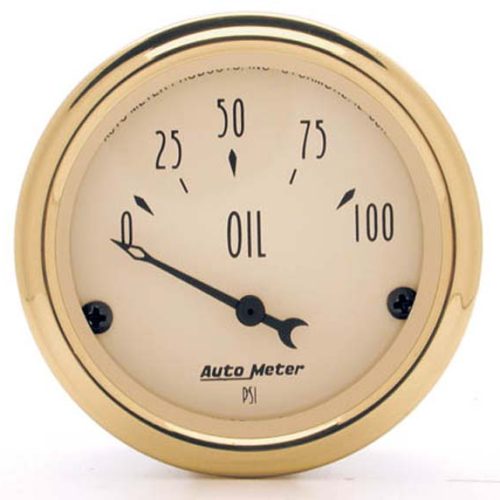 GOLDEN OLDIES OIL PRESS GAUGE 2-1/16″, 0-100PSI, SS ELECTRIC