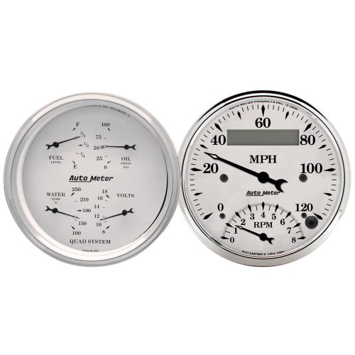 OLD TYME WHITE COMBO GAUGE KITQUAD GAUGE & TACH/SPEEDO COMBO