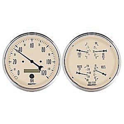 ANTIQUE BEIGE 2-PIECE KIT     5″ ELECT SPEEDO & QUAD GAUGE