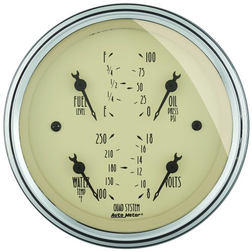 3-3/8 QUAD GAUGE, ANTIQUE BEI QUAD GAUGE ONLY ANTIQUE BEIGE