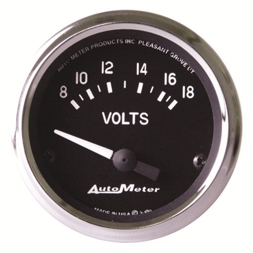 COBRA 2-1/16″ VOLT METER      8-18 VOLTS, SHORT SWEEP ELECT
