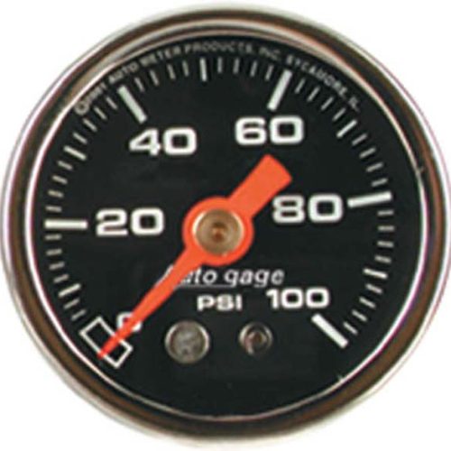0-100 PSI 1-1/2 BLACK FUEL PRESSURE LIQUID FILLED GAUGE
