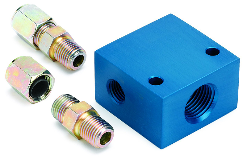 TRANS TEMP GAUGE MANIFOLD FOR 3/8" TUBE INLINE SENDER