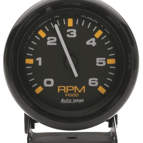 AUTO GAGE 2-3/4″ PEDESTAL TACH0-6,000RPM, BLACK FACE & BEZEL