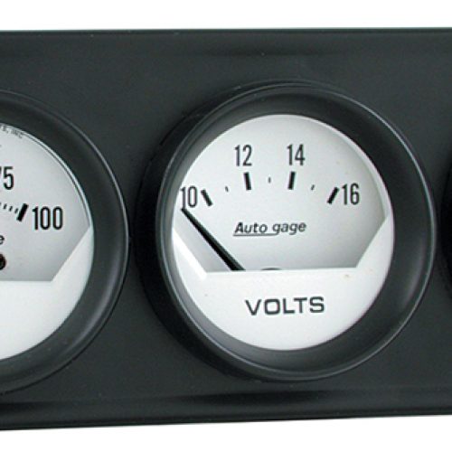 2 3 GAUGE CONSOLE, OIL/ WATER 2-1/16OIL/WATER/VOLT(BLK CON)