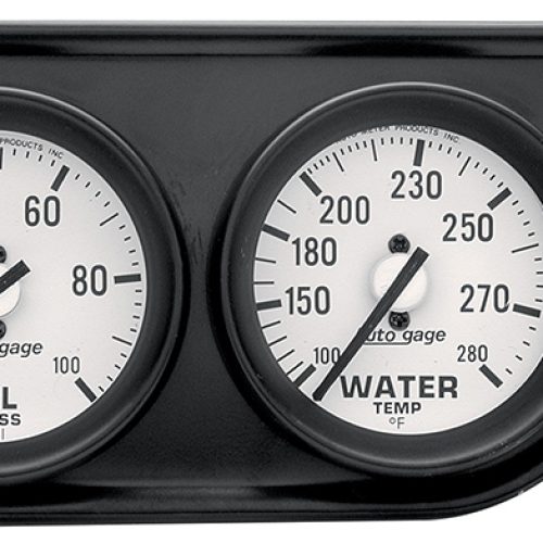 2 2 GAUGE CONSOLE, OIL/ WATER 2-1/16OIL/WATER(BLACK CONSOLE