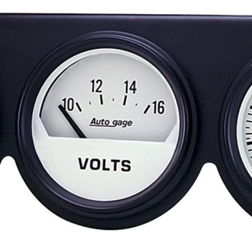 2-5/8 3 GAUGE CONSOLE, OIL/WA 2-5/8OIL/VOLT/WATER(BLK CONS)