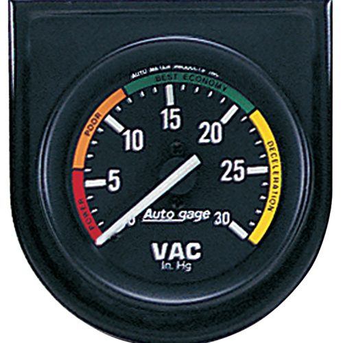 2 VACUUM, 30 IN. HG, IN STEEL IN BLACK PANEL, 30HG