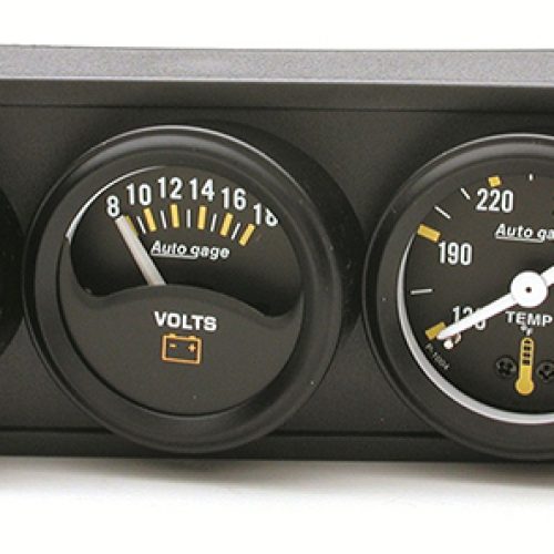 3 GAUGE CONSOLE, 1-1/2″ BLACK OIL, VOLTS, WATER, MECHANICAL