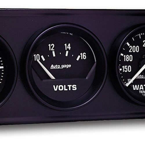 3 GAUGE CONSOLE, 2-1/16″ BLACKOIL, VOLTS, WATER, MECHANICAL