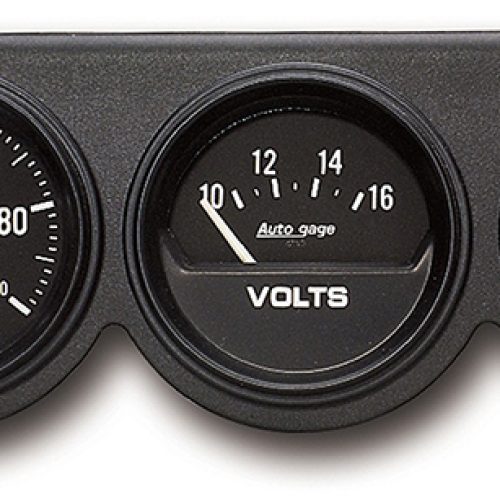 2-5/8 3 GAUGE CONSOLE, OIL/VO OIL/VOLT/WATER IN BLACK CONS