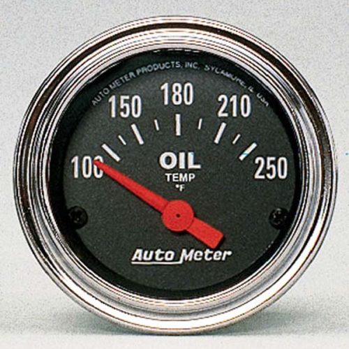 TRAD CHROME 2-1/16″ OIL TEMP  100-250Â°F, SHORT SWEEP ELECT