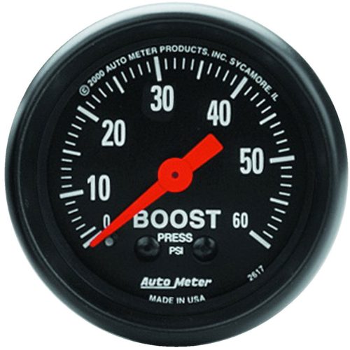 Z-SERIES 2-1/16″ BOOST GAUGE  0-60PSI, MECHANICAL, 10FT