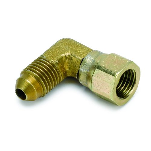 ELBOW, SWIVEL NUT 90` -4AN FOR NEW -4 BRAKE & N2O GAUGES