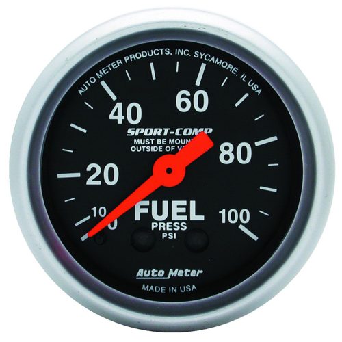 SPORT-COMP 2-1/16″ FUEL PRESS.0-100 PSI, MECHANICAL