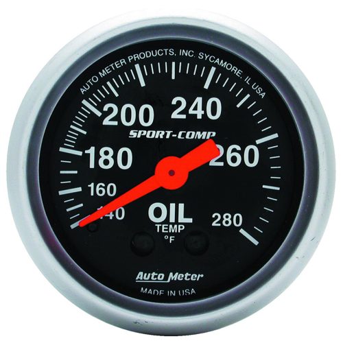 SPORT-COMP 2-1/16″ OIL TEMP   140-280Â°F, MECHANICAL, 6FT