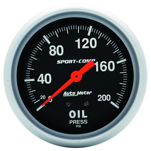 SPORT-COMP 2-5/8″ OIL PRESSURE0-200PSI, MECHANICAL, 10FT