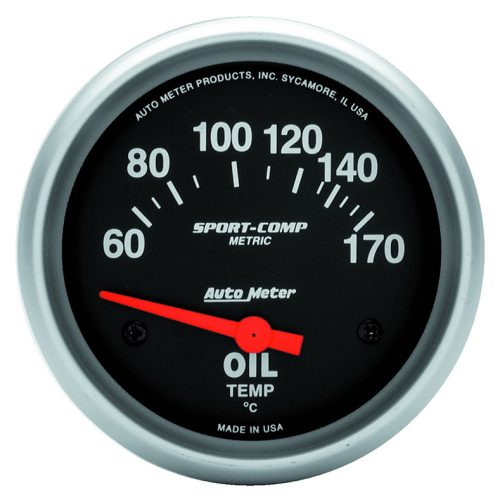 SPORT-COMP 2-5/8″ OIL TEMP    60-170Â°C, SHORT SWEEP ELECT