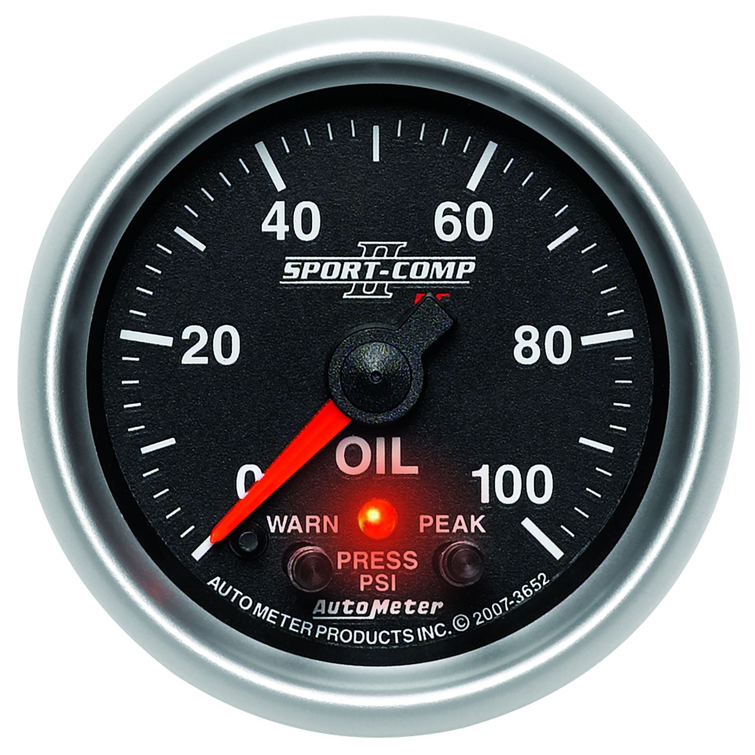 2-1/16" OIL PRESSURE 0-100 PSISPORT COMP 2 PEAK WARN & MEM