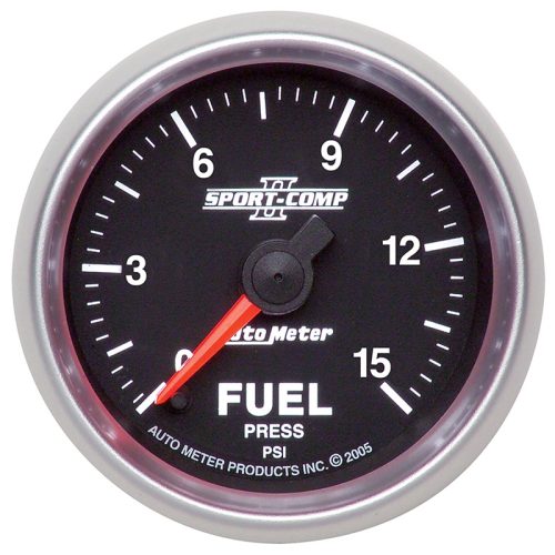 SPORT COMP II 2-1/16 FUEL PRES0-15PSI, FULL SWEEP ELECTRIC