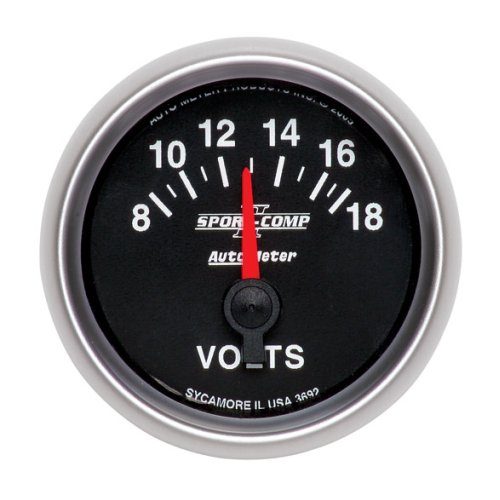 2-1/16 VOLTMETER, 8-18V SHORT 2-1/16  SPORT-COMP II