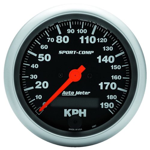 SPORT-COMP 3-3/8 SPEEDO 190KPHIN DASH, ELECTRONIC KPH KMH