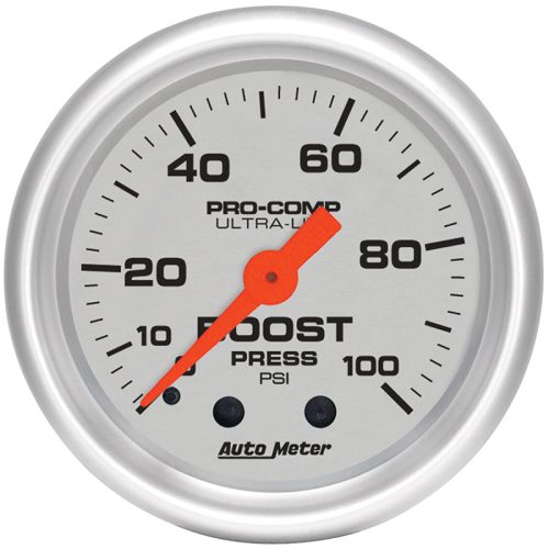 ULTRA-LITE 2-1/16″ BOOST GAUGE0-100PSI, MECHANICAL, 10FT