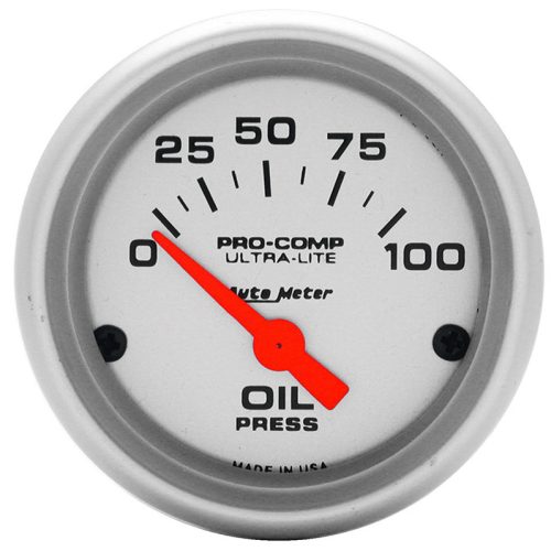 ULTRA-LITE 2-1/16″  OIL PRESS 0-100PSI, SHORT SWEEP ELECTRIC