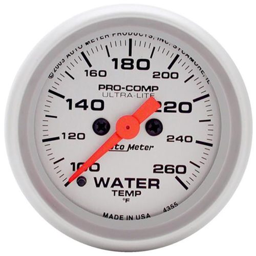 ULTRA-LITE 2-1/16″ WATER TEMP 100-260Â°F, FULL SWEEP ELECT