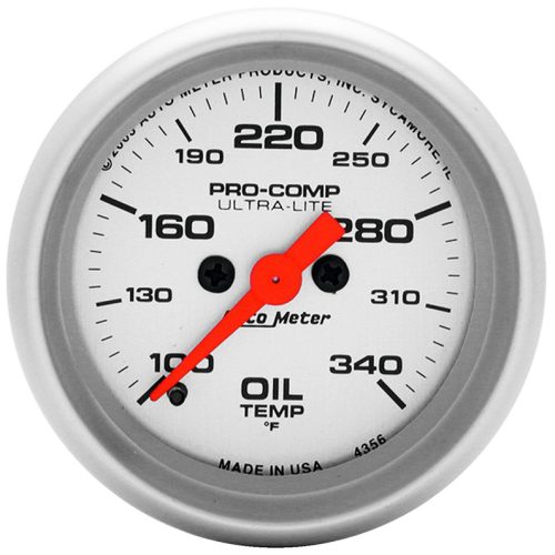 ULTRA-LITE 2-1/16″ OIL TEMP   100-340’F, FULL SWEEP ELECTRIC