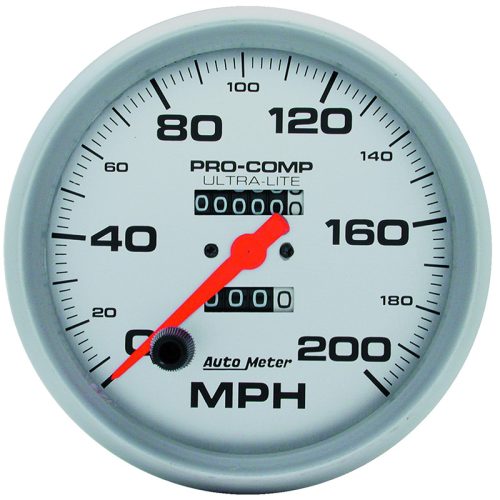 ULTRA-LITE 5″ SPEEDOMETER     200MPH, IN DASH, MECHANICAL