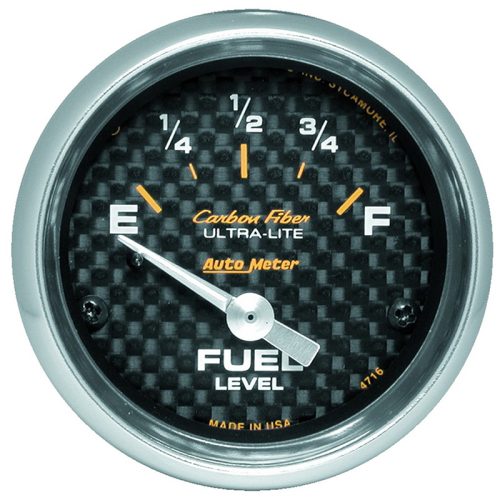 CARBON FIBER 2-1/16 FUEL LEVEL240-33 OHM, SHORT SWEEP ELECT.