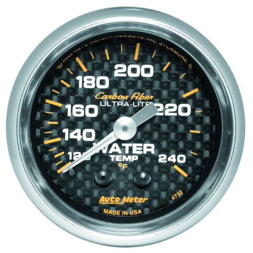 CARBON FIBER 2-1/16 WATER TEMP120-240Â°F, MECHANICAL, 6FT