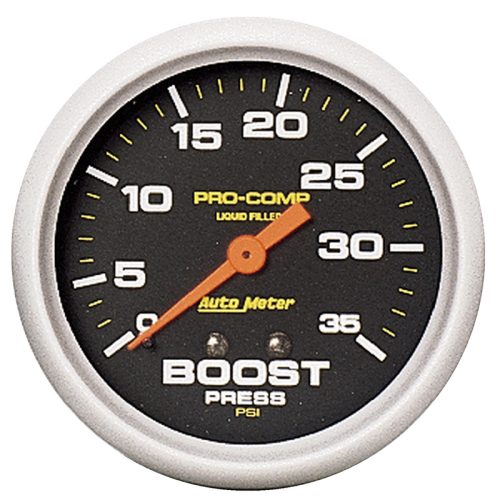 PRO-COMP 2-5/8″ BOOST 0-35PSI LIQUID FILLED, MECHANICAL, 10′