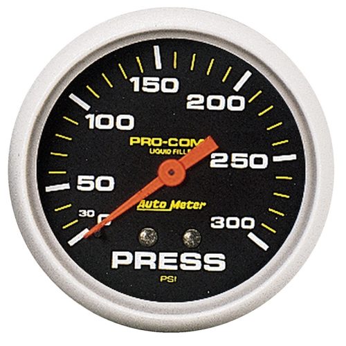 PRO-COMP 2-5/8″ PRESSURE GAUGE0-300PSI, LIQUID FILLED, MECH