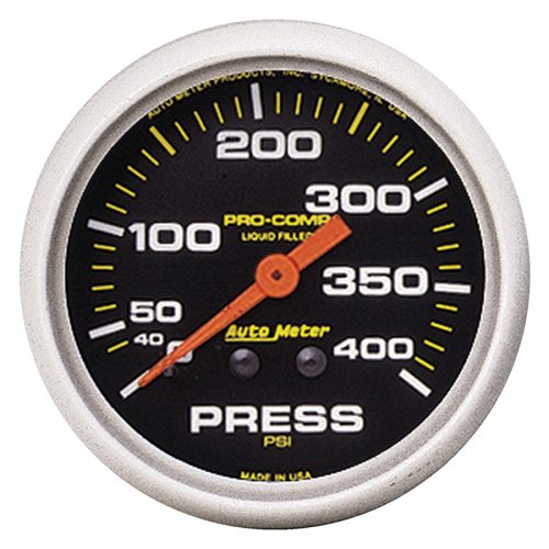 PRO-COMP 2-5/8″ PRESSURE GAUGE0-400PSI, LIQUID FILLED, MECH