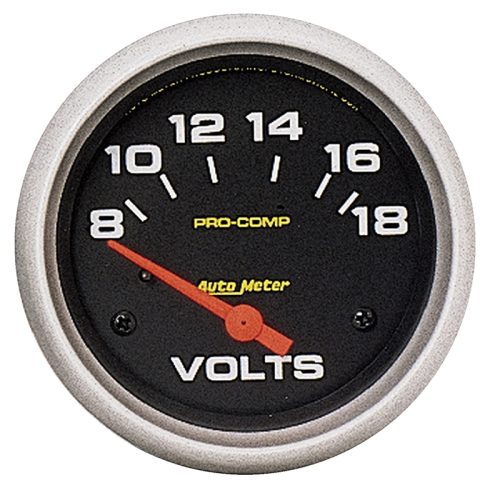 PRO-COMP 2-5/8″ VOLTMETER     8-18V, SHORT SWEEP ELECTRIC