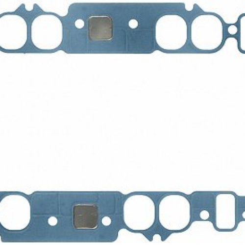 BB CHEV OVAL EMBOSSED STEEL   INTAKE GASKETS 1.82 X 2.05