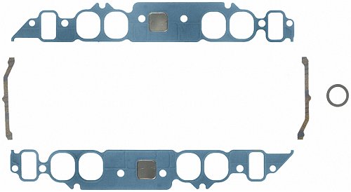 BB CHEV OVAL EMBOSSED STEEL INTAKE GASKETS 1.82 X 2.05