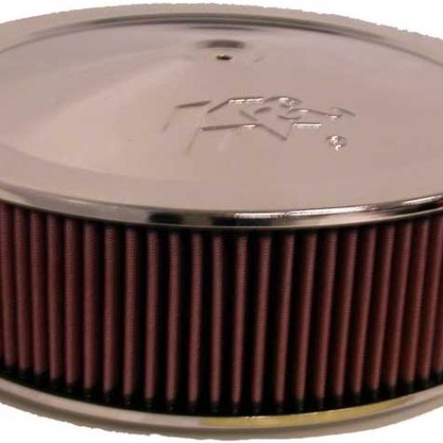 14 X 4 AIR CLEANER ASSEMBLY 5-1/8 NECK,FLAT BASE,CHROME