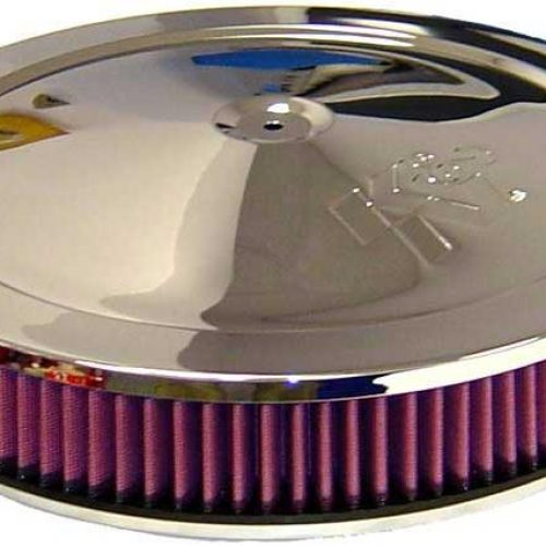 14 X 2-1/4 AIR FILTER ASSEM. 5-1/8 NECK,FLAT BASE,CHROME