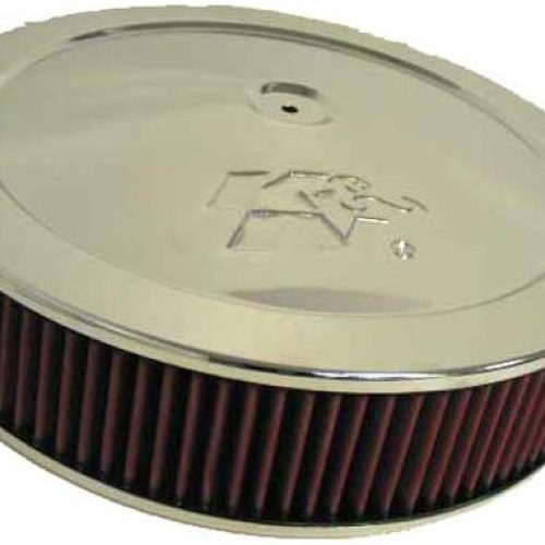 14 X 3 AIR FILTER ASSEMBLY 5-1/8 NECK,REC BASE,CHROME