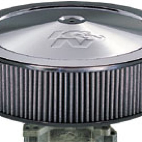 14 X 4 AIR FILTER ASSEMBLY 5-1/8 NECK,REC BASE,CHROME