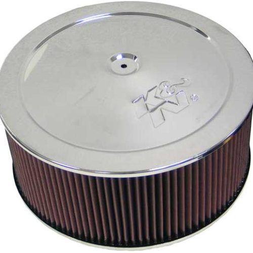 14 X 6 AIR FILTER ASSEMBLY 5-1/8 NECK,REC BASE,CHROME