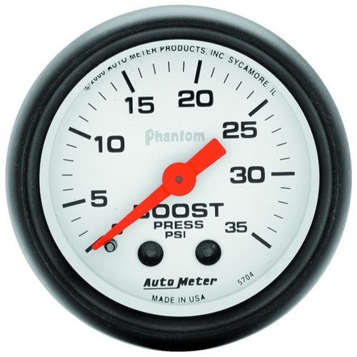 PHANTOM 2-1/16″ BOOST GAUGE   0-35PSI, MECHANICAL, 10FT