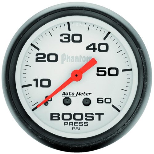 PHANTOM 2-1/16″ BOOST GAUGE   0-60PSI, MECHANICAL, 10FT