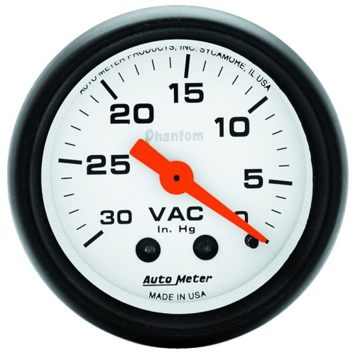 PHANTOM 2-1/16″ VACUUM GAUGE  0-30 IN/HG, MECHANICAL, 10FT