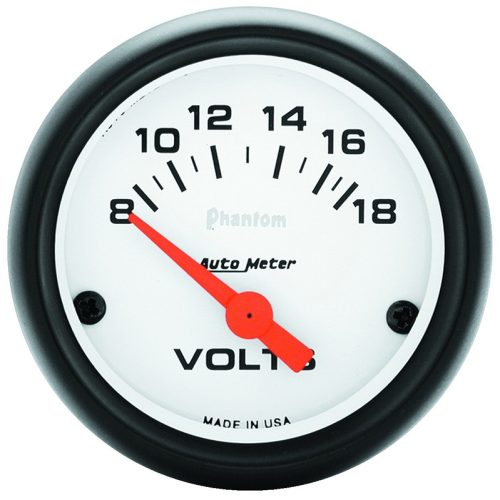 PHANTOM 2-1/16″ VOLTMETER     8-18 VOLTS, SHORT SWEEP ELECT.